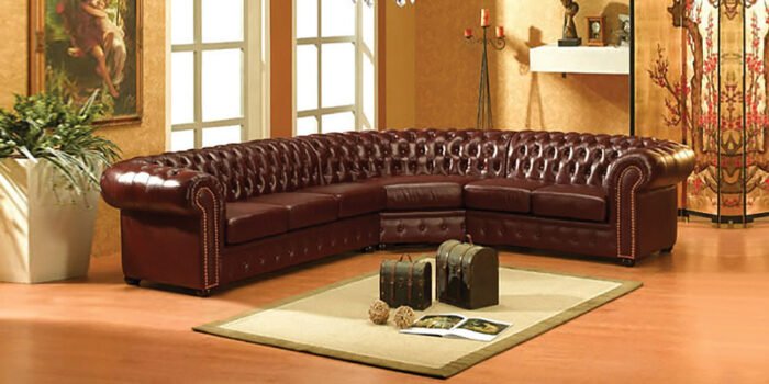 Chesterfield Leather Sofa - Image 4