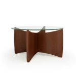 Coffee table with glass