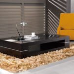 Table with glass top.