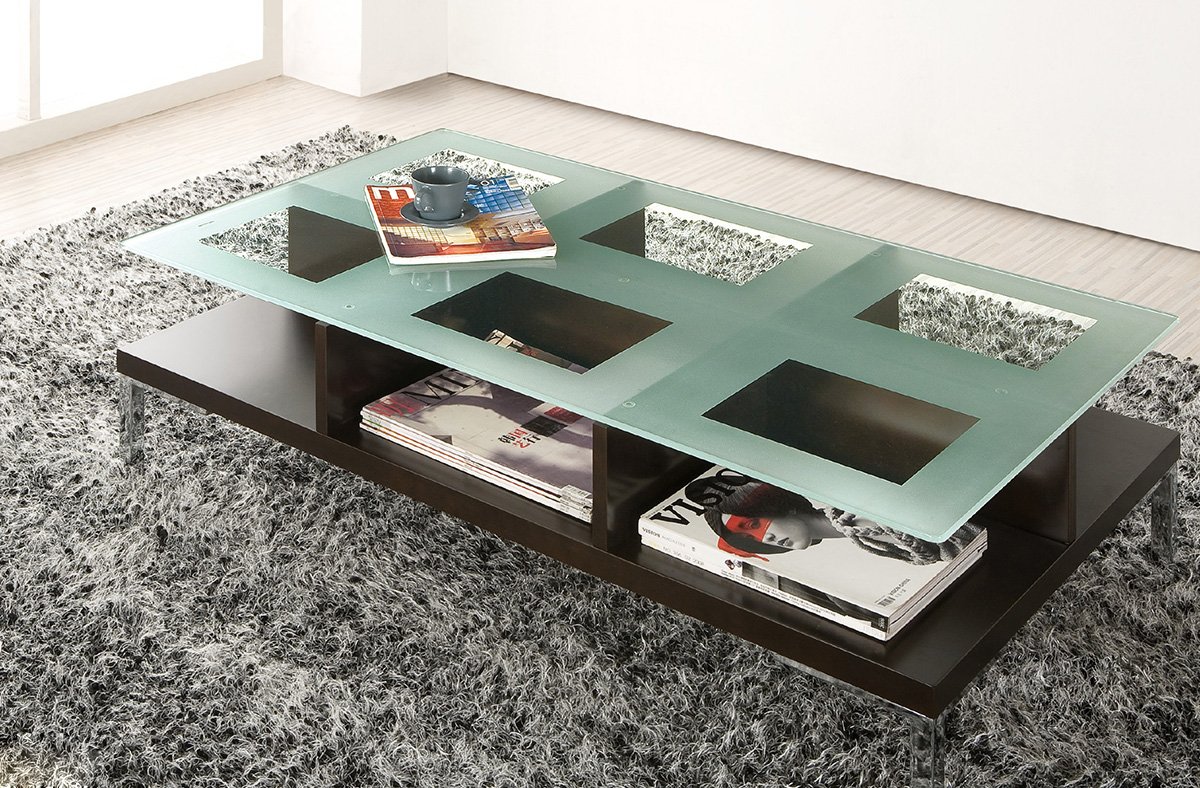 table-living-room-10 Table with tempered glass - Image 1